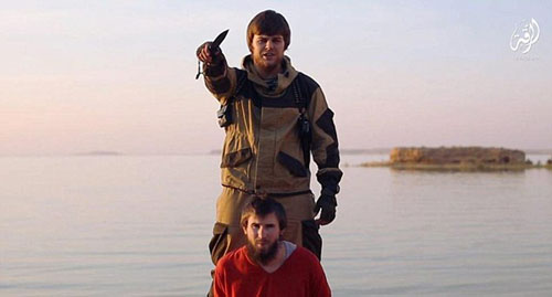 اعدام فجیع اسیر روس به دست داعش( تصاویر +18)