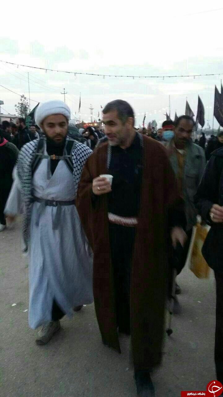 وزیر سابق احمدی نژاد در پیاده روی اربعین + عکس