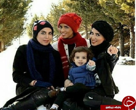 عکس/ برف بازی خانم بازیگر ایرانی با خواهرانش