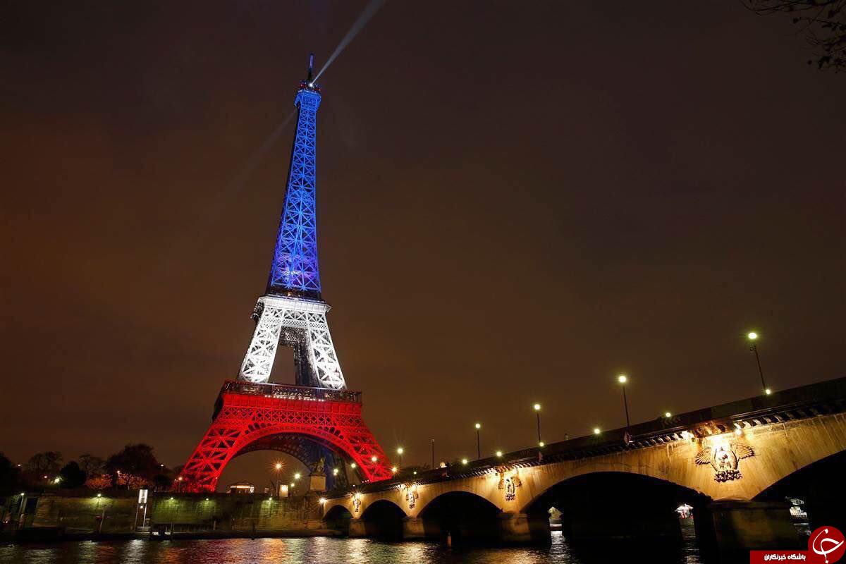 نورپردازی برج ایفل پس از راهیابی تیم فرانسه به دیدار نهایی+تصاویر