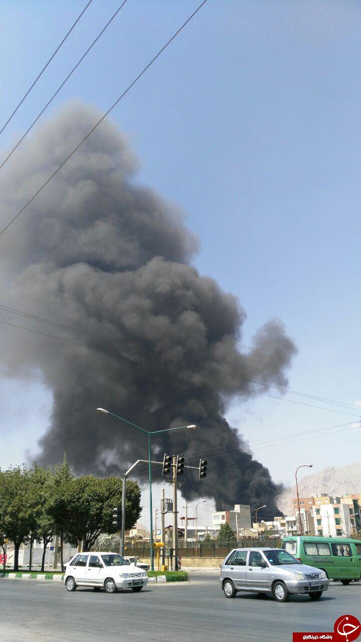 آتش گرفتن تانکر سوخت در میدان امام حسین(ع) + تصاویر