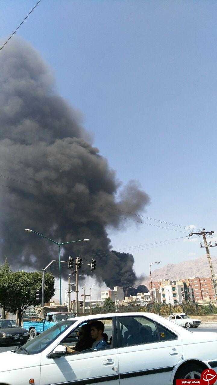آتش گرفتن تانکر سوخت در میدان امام حسین(ع) + تصاویر