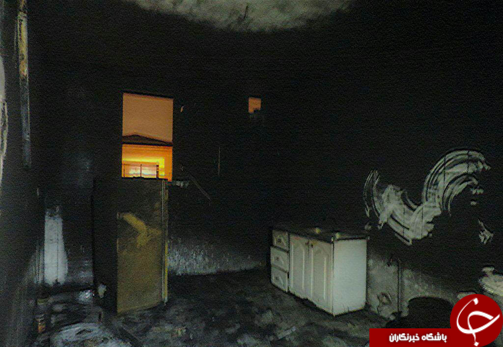 یک یخچال خانه را به آتش کشید+تصاویر