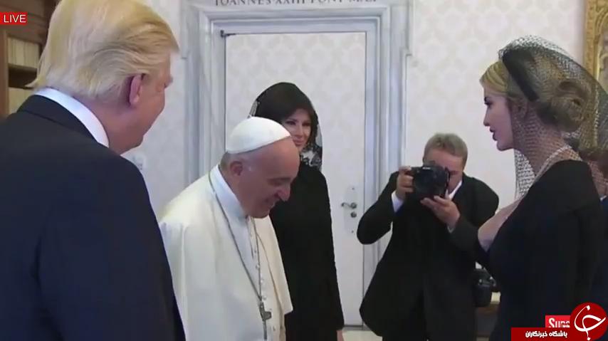 تفاوت پوشش همسر ترامپ در دیدار با پاپ و ملک‌سلمان + عکس