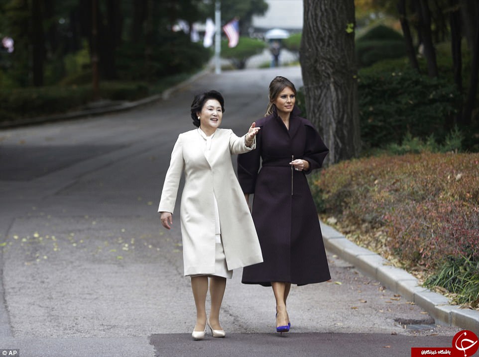 گردش ملانیا ترامپ در کاخ آبی کره جنوبی+ تصاویر